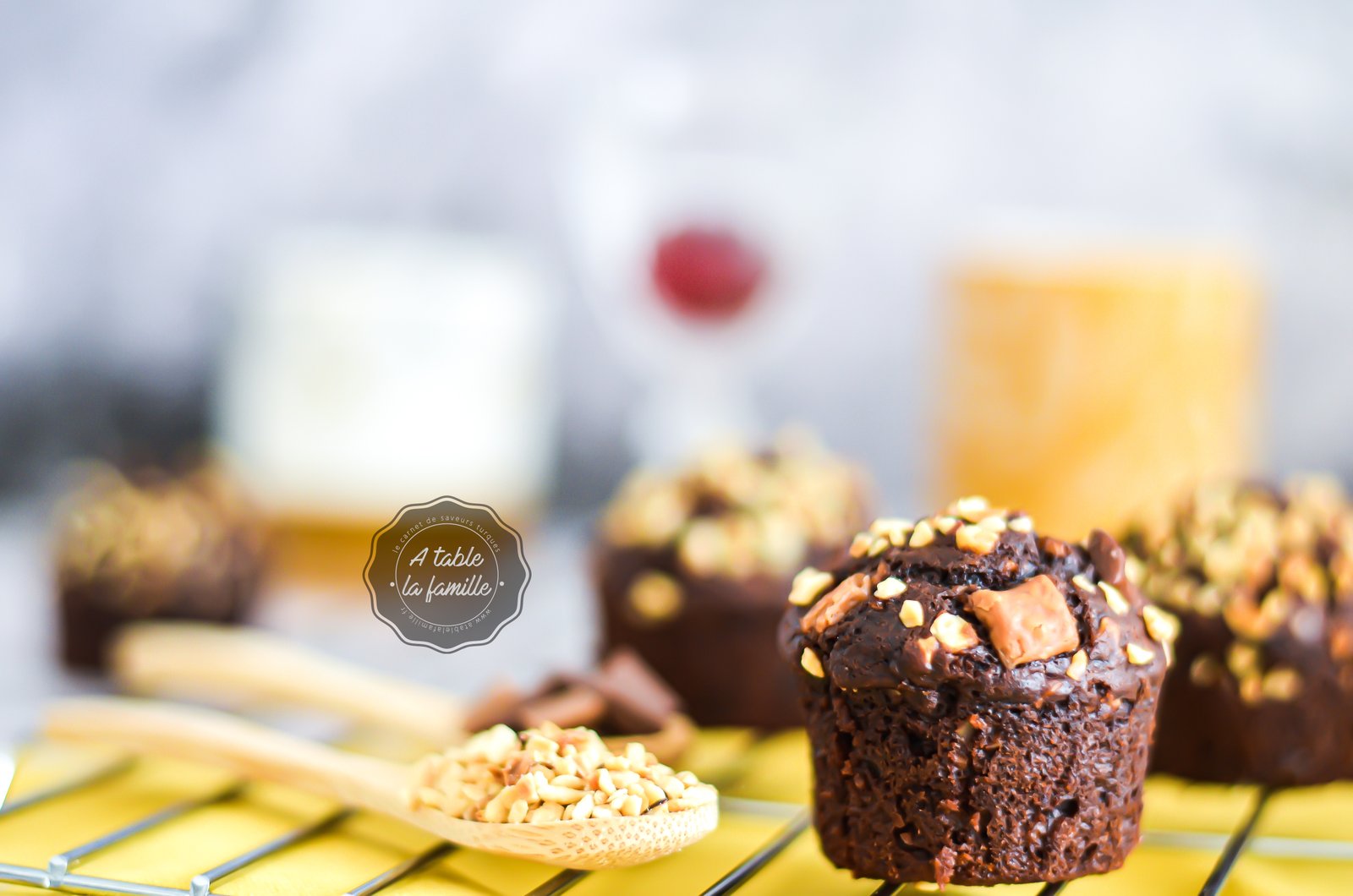 Muffin moelleux au chocolat et noisettes